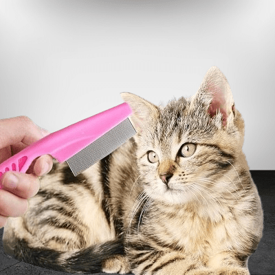 Brosse Chat - CatSheddingHairComb™ - Rose - Besoin de chat