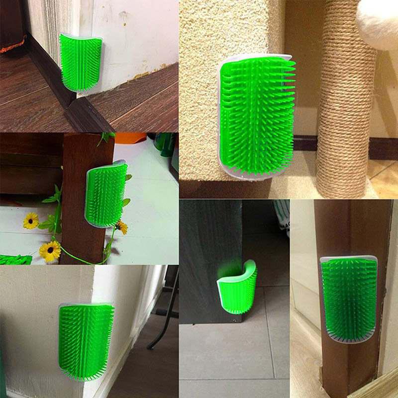 Grattoir Chat - PurrCornerGroomer™ - Vert - Besoin de chat
