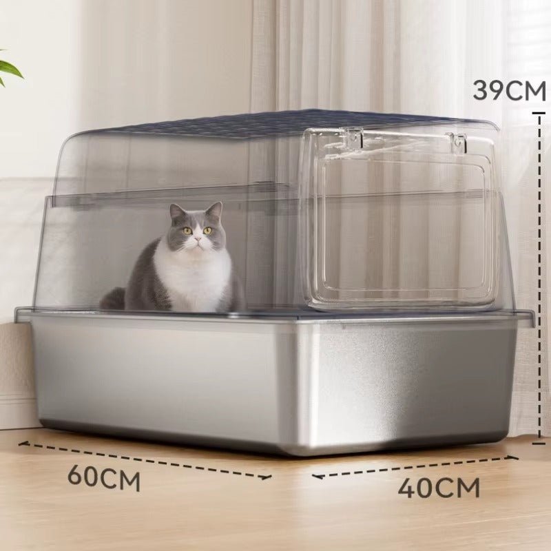 Bac à Litière Chat - InoxSandboxKit™ - Besoin de chat