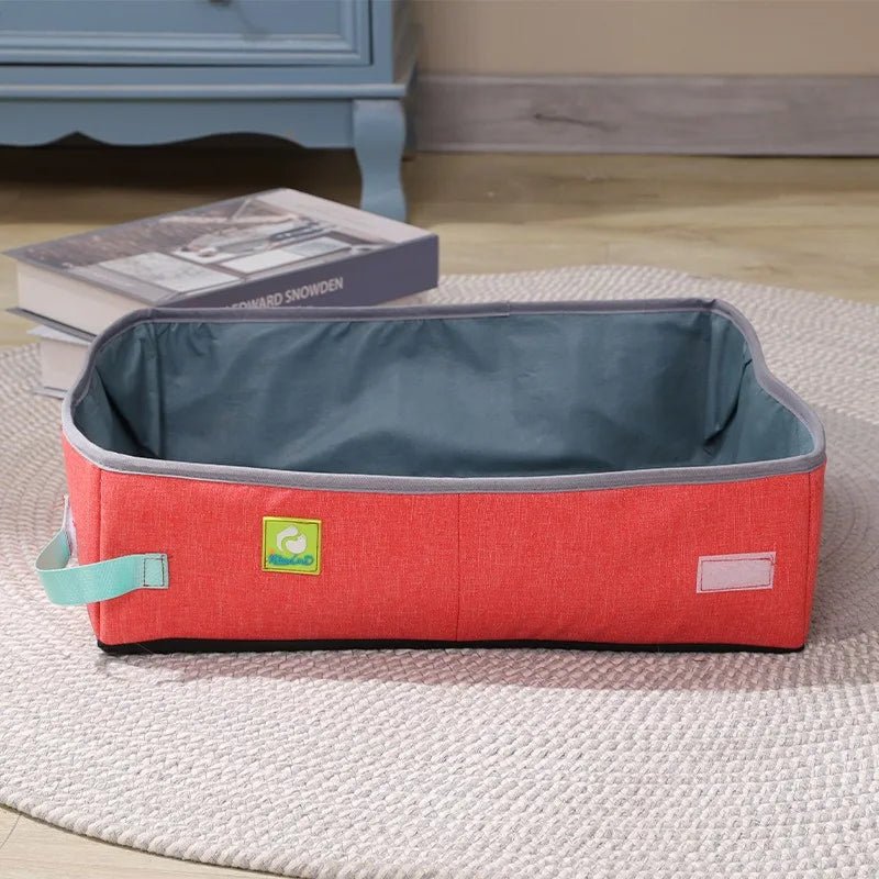 Bac à Litière Chat - NomadLiti™ - Rouge - Besoin de chat