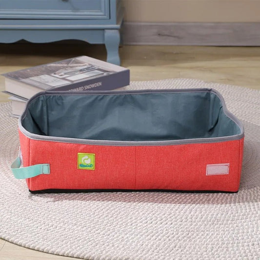 Bac à Litière Chat - NomadLiti™ - Rouge - Besoin de chat