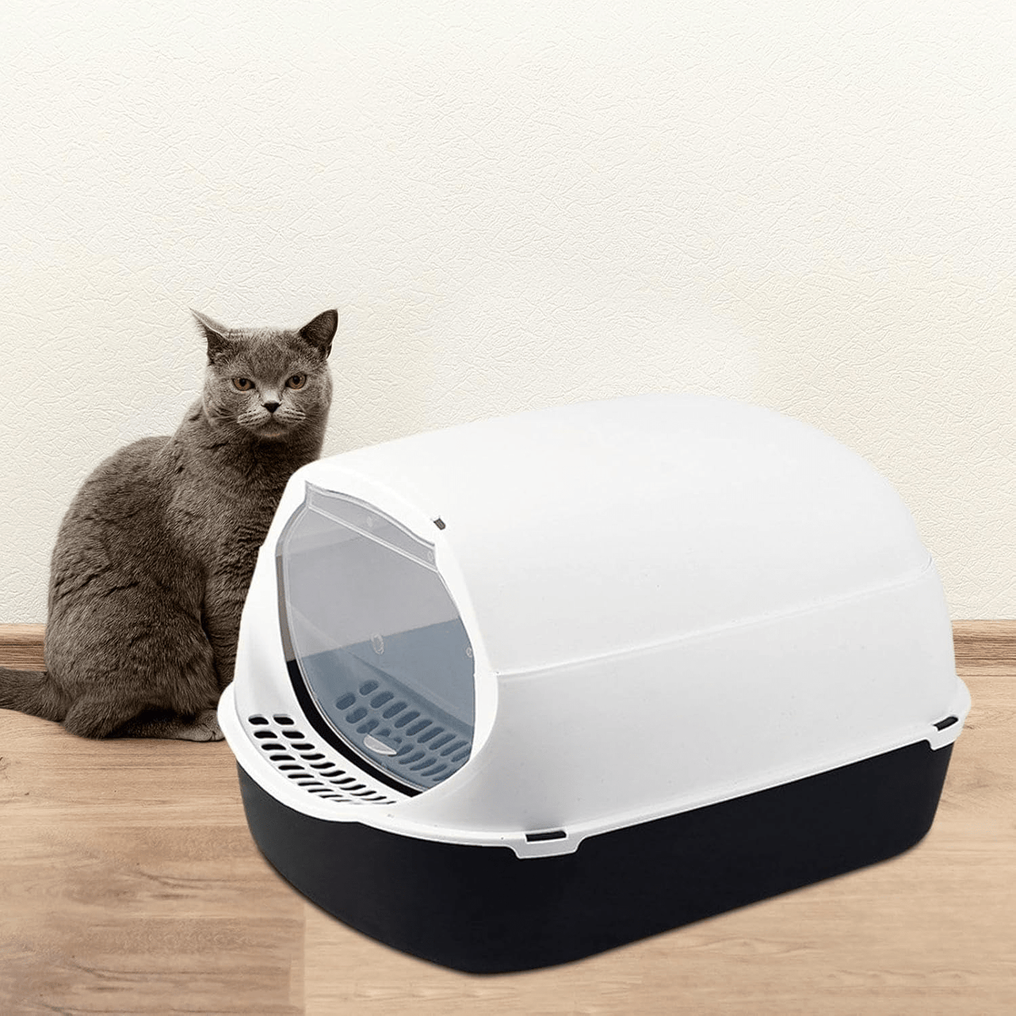 Bac à Litière Chat - SandboxCats™ - Noir - Besoin de chat