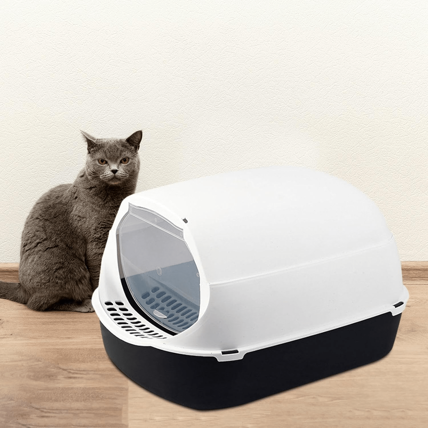 Bac à Litière Chat - SandboxCats™ - Noir - Besoin de chat