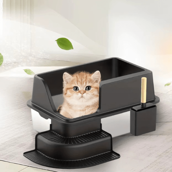 Bac à Litière Chat - XL InoxConcept+™ - Besoin de chat