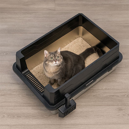 Bac à litière Chat - XXL InoxConcept™ - Besoin de chat
