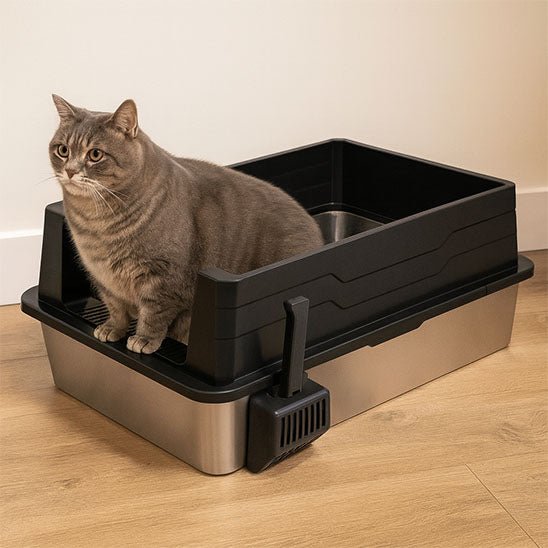 Bac à litière Chat - XXL InoxConcept™ - Besoin de chat