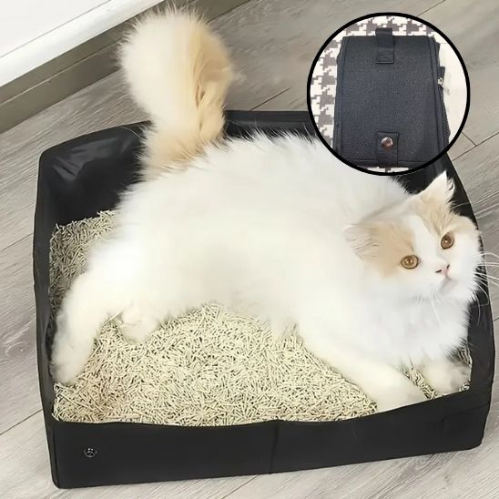 Bac Litiere Chat Chat Blanc Detail