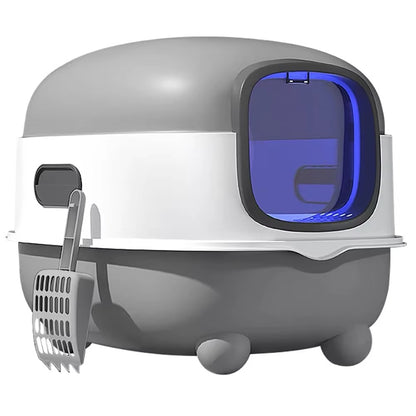 Bac Litière Chat Gris