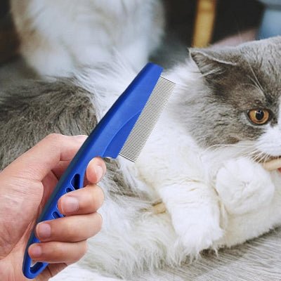 Brosse Chat - CatSheddingHairComb™ - Bleu - Besoin de chat
