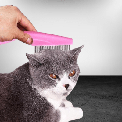Brosse Chat - CatSheddingHairComb™ - Rose - Besoin de chat