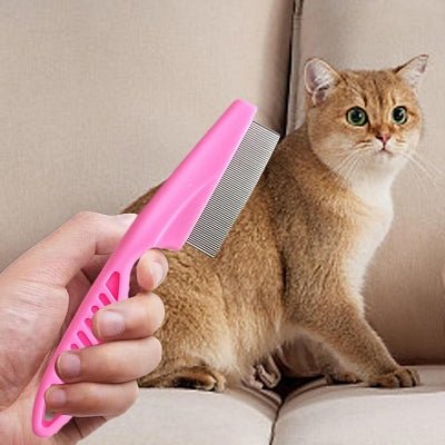 Brosse Chat - CatSheddingHairComb™ - Rose - Besoin de chat