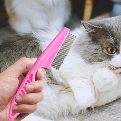 Brosse Chat - CatSheddingHairComb™ - Rose - Besoin de chat