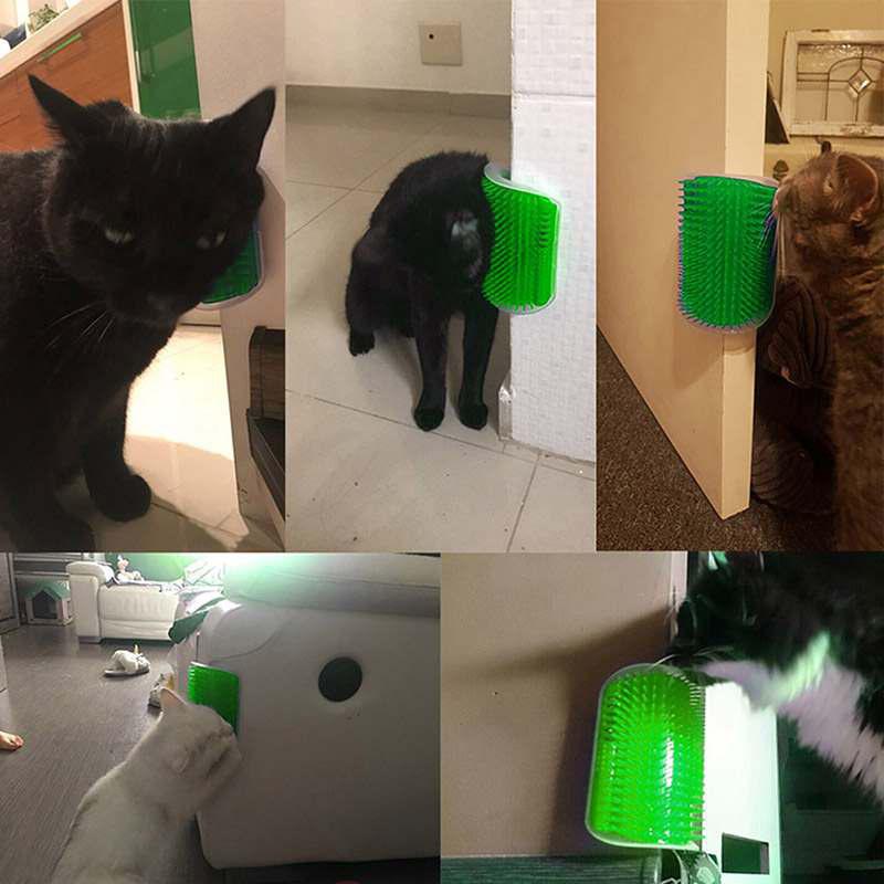 Grattoir Chat - PurrCornerGroomer™ - Vert - Besoin de chat