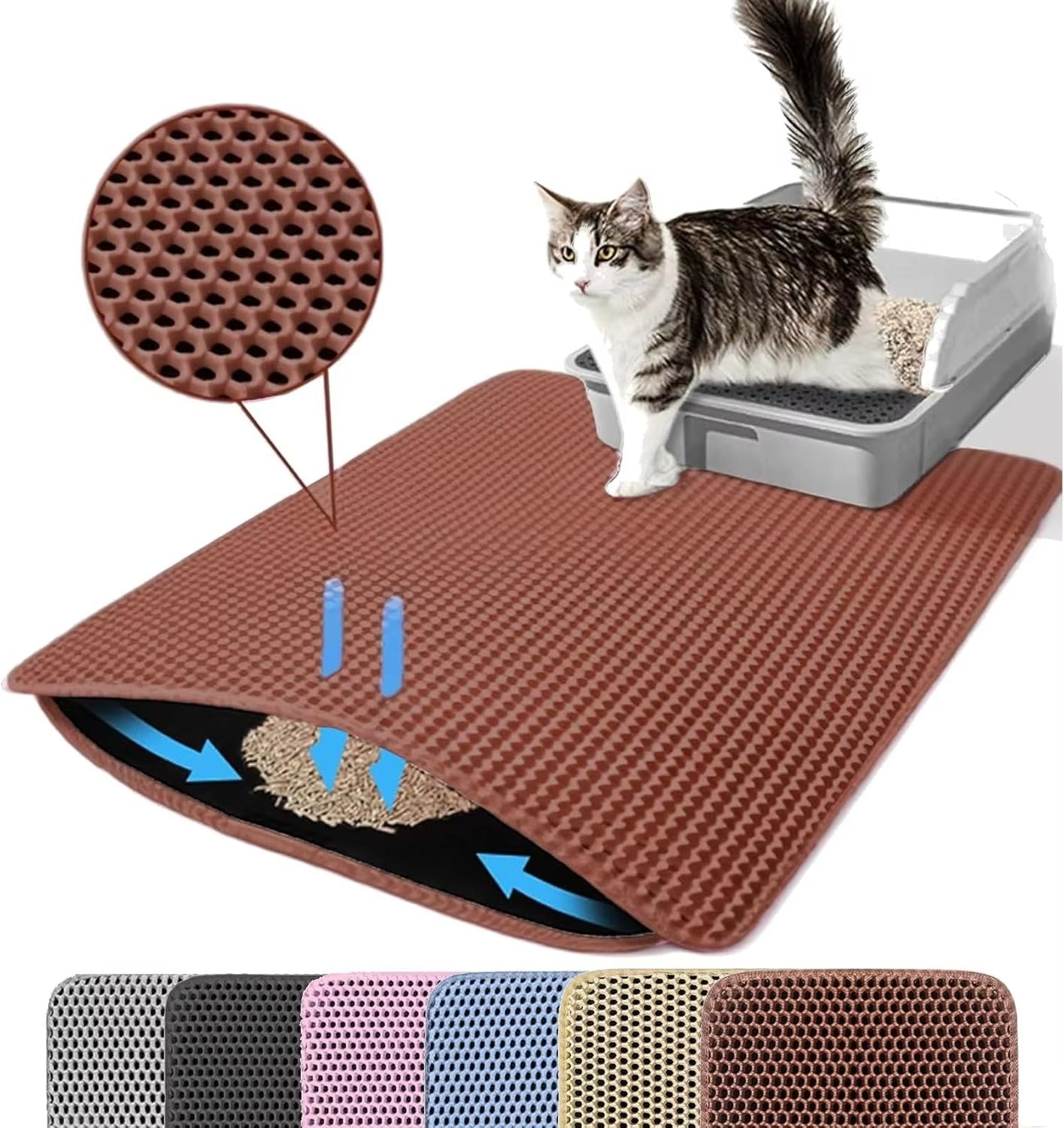 Tapis à Litière Chat - DoubleCarpet™ - Besoin de chat