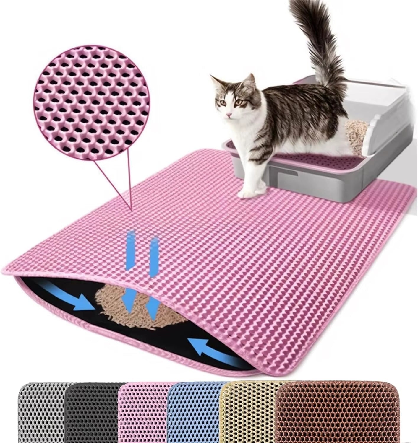 Tapis à Litière Chat - DoubleCarpet™ - Besoin de chat