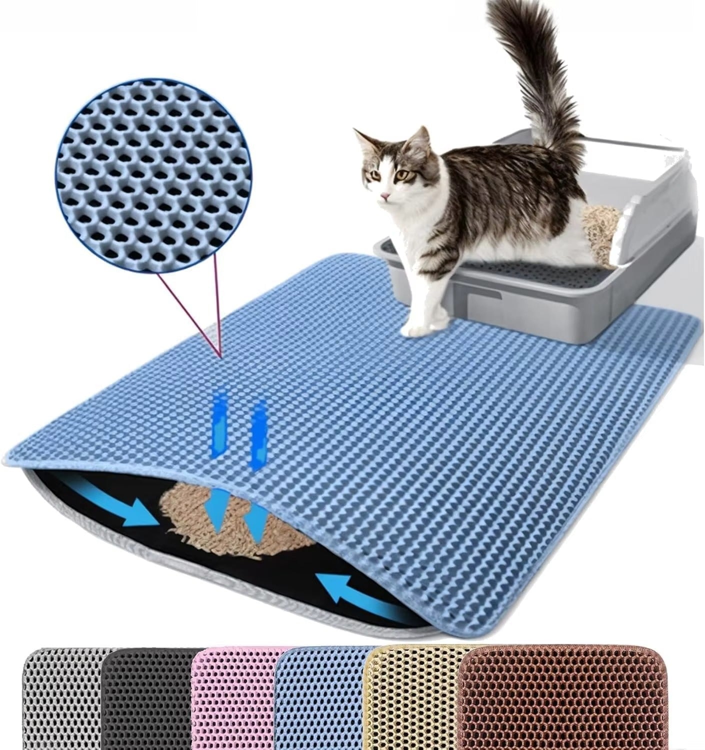 Tapis à Litière Chat - DoubleCarpet™ - Besoin de chat
