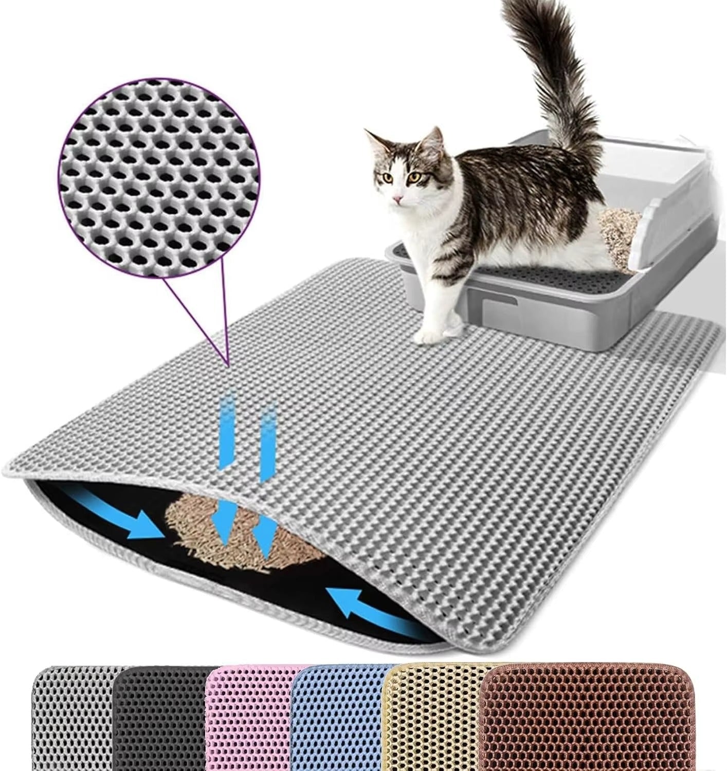 Tapis à Litière Chat - DoubleCarpet™ - Besoin de chat