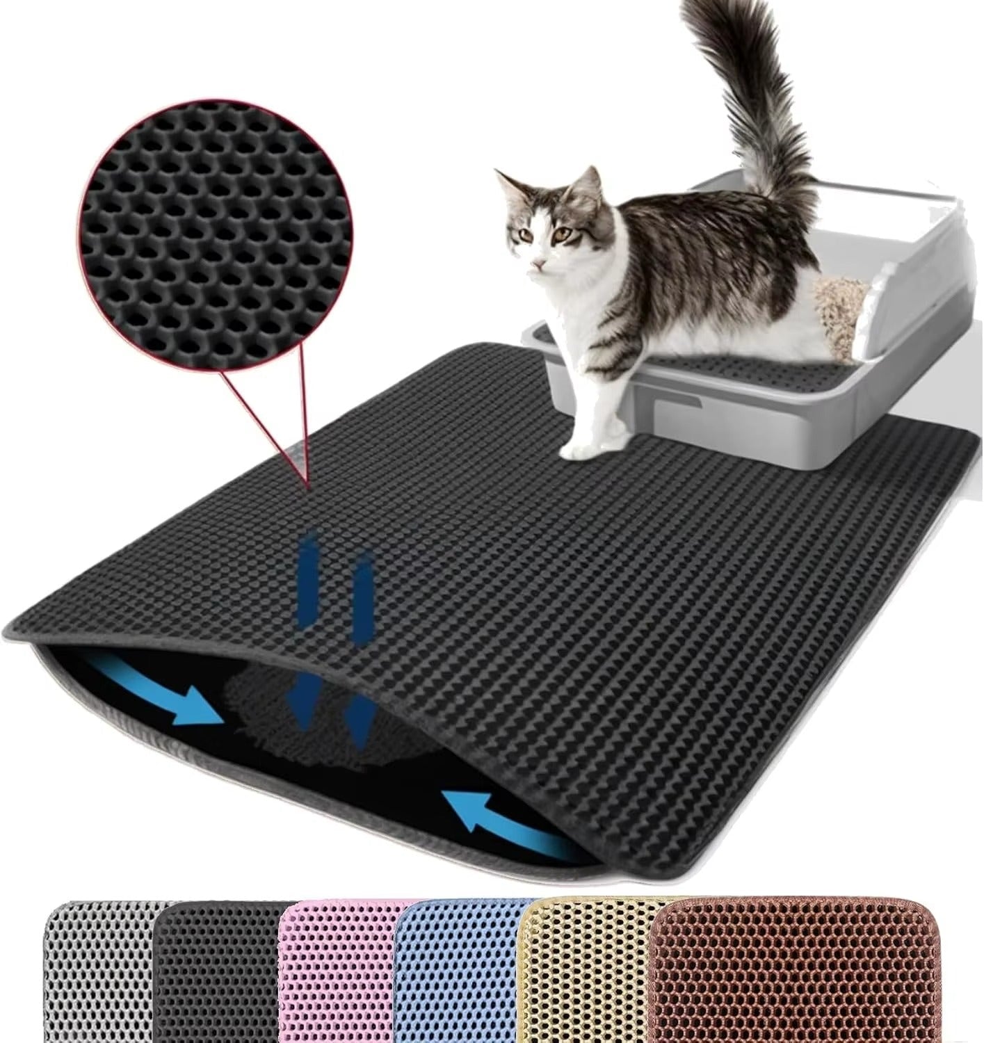 Tapis à Litière Chat - DoubleCarpet™ - Besoin de chat